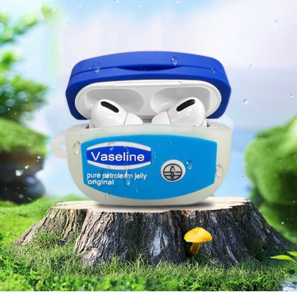 Vaseline Blue and White Earbud Case